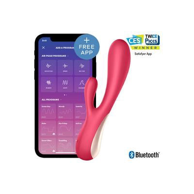 Interfaz de la aplicación Satisfyer Connect para control remoto y personalización de ritmos.