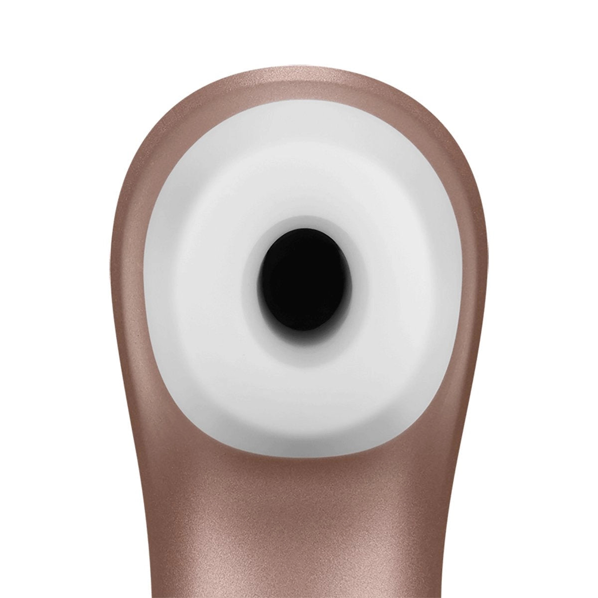 Detalle técnico de la boquilla de silicona de grado médico del dispositivo Satisfyer.