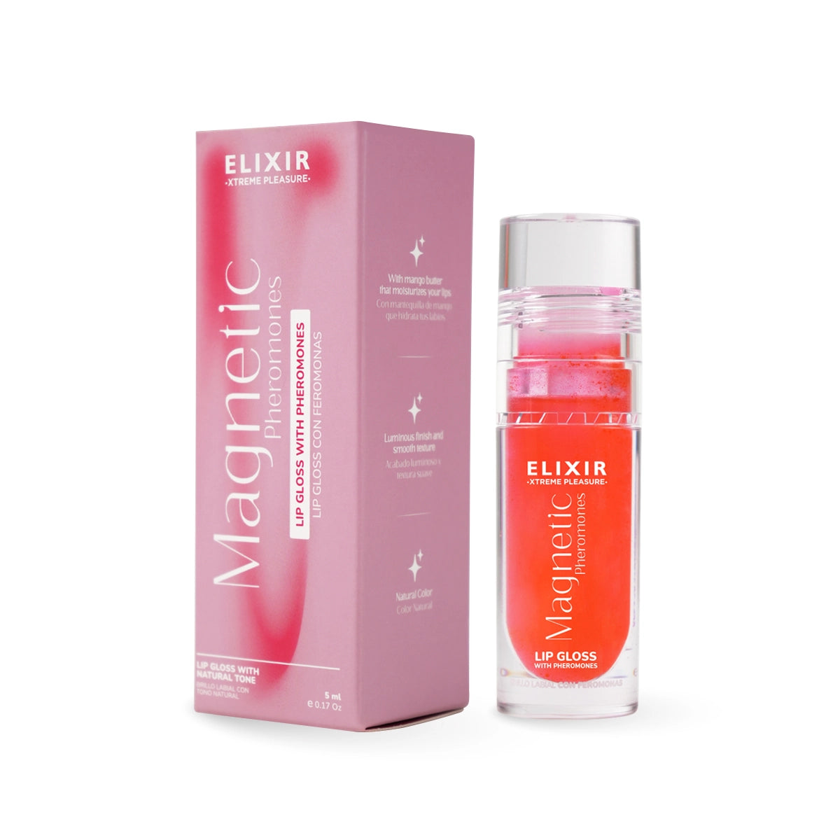 Presentación oficial en caja del Magnetic Lip Gloss de Elixir.