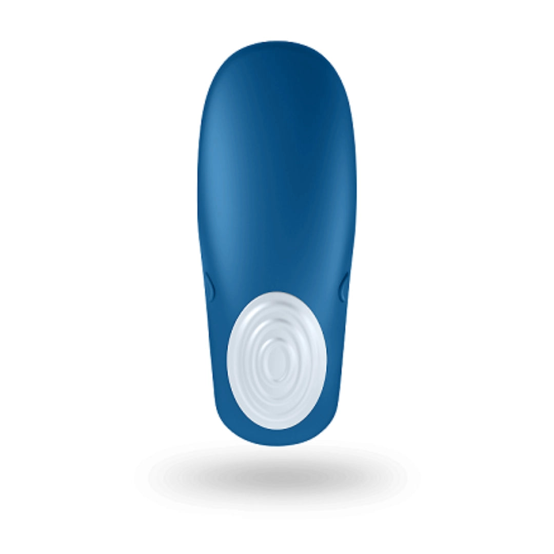 Detalle de la interfaz de control y textura del estimulador Partner Whale de Satisfyer.