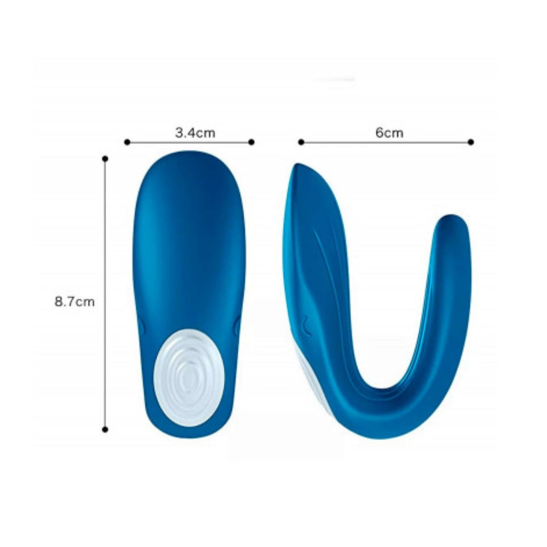 Dimensiones técnicas y medidas del estimulador ergonómico Partner Whale.