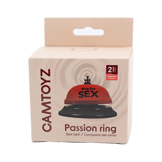 Caja y empaque oficial de la campana del deseo Passion Ring de Camtoyz.