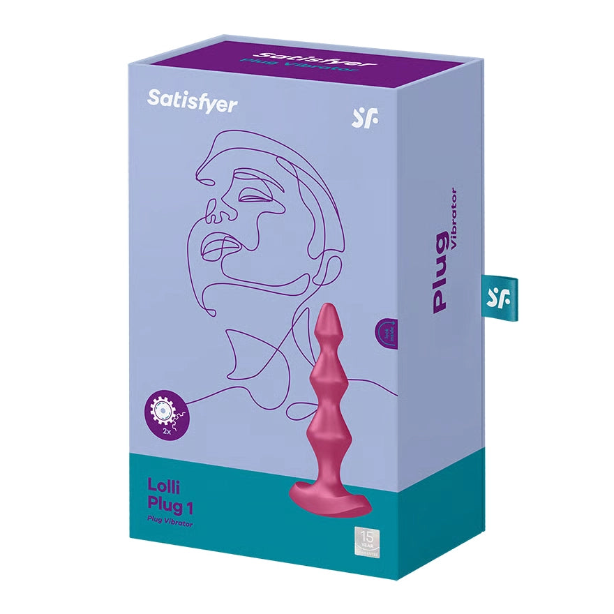 Caja del dispositivo anal Lolli-Plug 1 de Satisfyer con sello de garantía de 15 años.