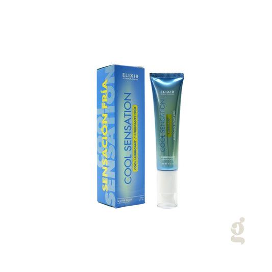 Caja y tubo dosificador del lubricante térmico efecto frío Cool Sensation de Elixir para el catálogo Gimo.