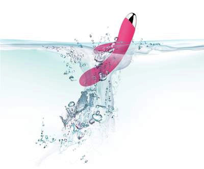 Dispositivo de masaje térmico Angel resistente al agua (IPX7) en color rosa.