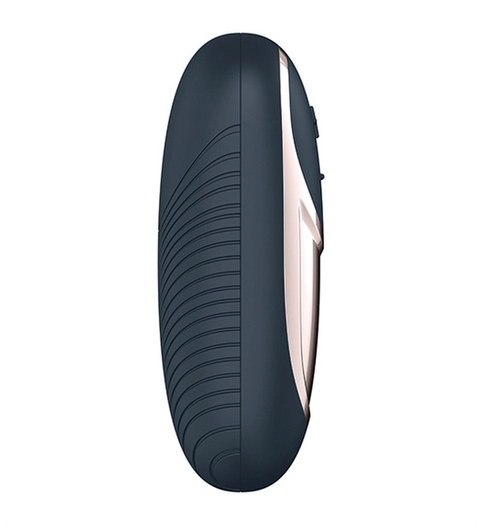 Masajeador de contacto Layons Dark Desire en silicona negra dermocompatible.