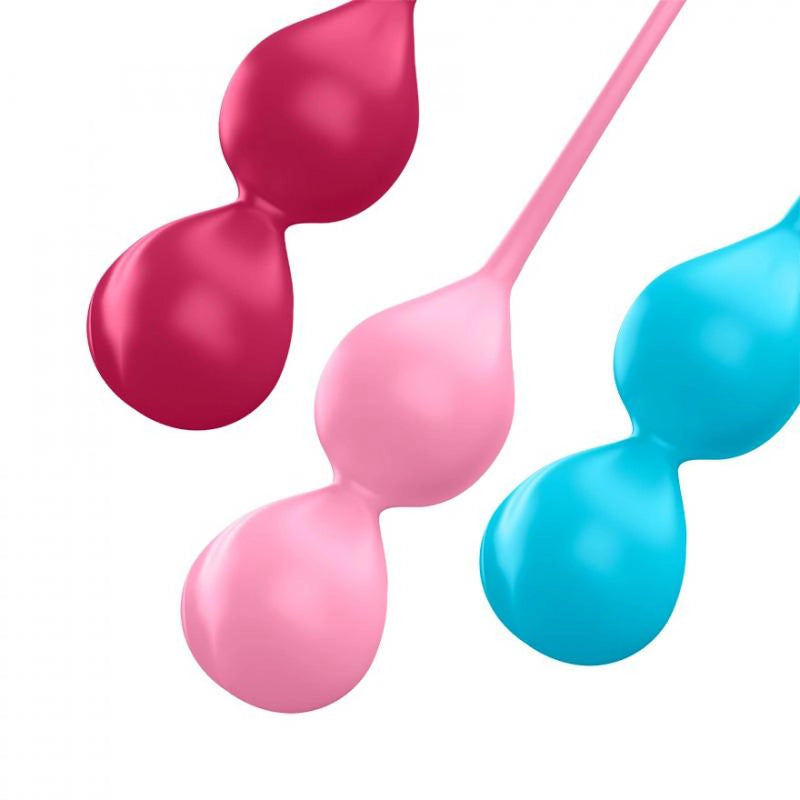 Acercamiento a las diferentes densidades del sistema Satisfyer V Balls para suelo pélvico.