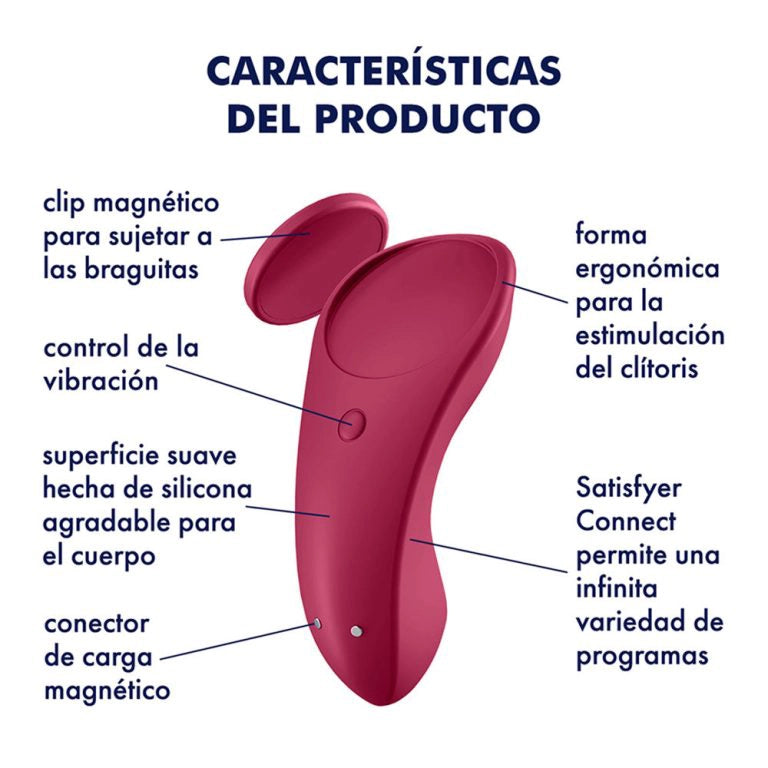 Estimulador Sexy Secret de Satisfyer elaborado en silicona médica suave y segura.