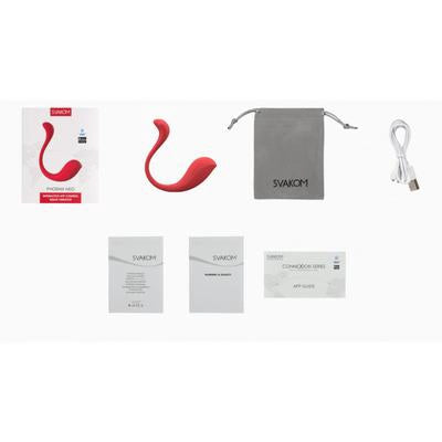 Contenido del empaque: masajeador Phoenix Neo 2, cable USB y funda de transporte.